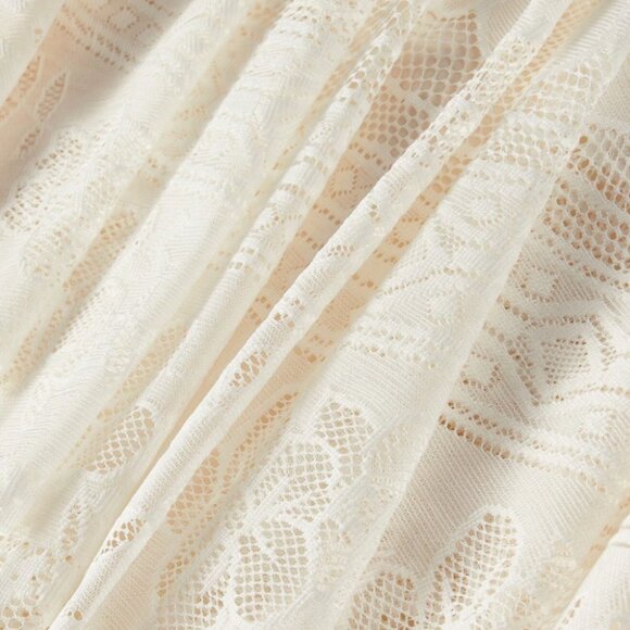 Womens PREMIUM SOLID LACE OVERLAY FLARE SKIRT Size Small - Picture 5 of 10